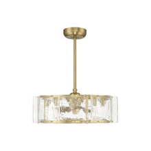 Load image into Gallery viewer, Genry LED Fan D'Lier in Warm Brass.