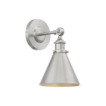 Load image into Gallery viewer, Glenn Adjustable Wall Light in Satin Nickel.