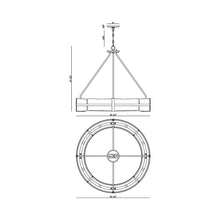Load image into Gallery viewer, Hudson Pendant Light - line drawing.