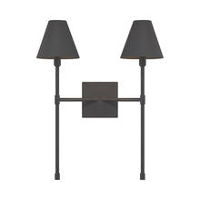 Load image into Gallery viewer, Jefferson Double Wall Light in Matte Black.
