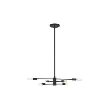 Load image into Gallery viewer, Lyrique Chandelier in Matte Black (6-Light).
