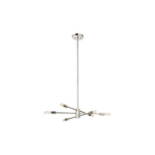 Load image into Gallery viewer, Lyrique Chandelier in Polished Nickel (6-Light).