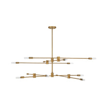 Load image into Gallery viewer, Lyrique Chandelier in Warm Brass (12-Light).