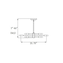 Load image into Gallery viewer, Lyrique Chandelier - line drawing.