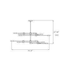 Load image into Gallery viewer, Lyrique Chandelier - line drawing.