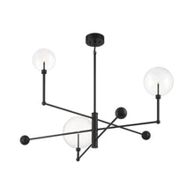 Load image into Gallery viewer, Meridian Glass Chandelier in Detail.