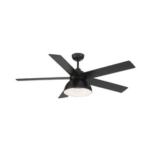 Load image into Gallery viewer, Meridian M2014 LED Ceiling Fan in Matte Black.