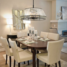 Load image into Gallery viewer, Pyramid Pendant Light in dining room.