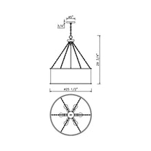 Load image into Gallery viewer, Rochester Pendant Light in - line drawing.