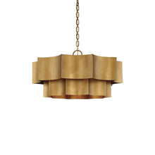 Load image into Gallery viewer, Shelby Pendant Light in Gold Patina(6-light).
