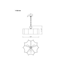 Load image into Gallery viewer, Shelby Pendant Light - line drawing.