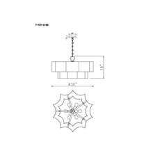 Load image into Gallery viewer, Shelby Pendant Light - line drawing.