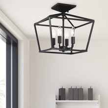 Load image into Gallery viewer, Townsend Semi Flush Mount Ceiling Light in living room.
