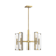 Load image into Gallery viewer, Winfield Chandelier in Warm Brass.