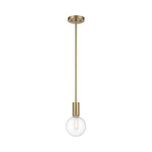 Load image into Gallery viewer, Wright Mini Pendant Light in Warm Brass.