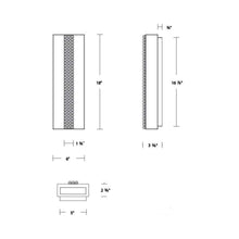 Load image into Gallery viewer, Cascade Outdoor LED Wall Light - line drawing.