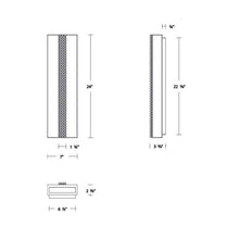 Load image into Gallery viewer, Cascade Outdoor LED Wall Light - line drawing.