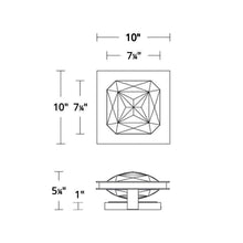 Load image into Gallery viewer, Enchante LED Flush Mount Ceiling Light - line drawing.