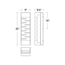 Load image into Gallery viewer, Labrynth Outdoor LED Wall Light - line drawing.