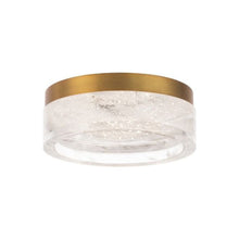 Load image into Gallery viewer, Melange LED Flush Mount Ceiling Light in Aged Brass.