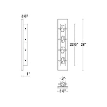Load image into Gallery viewer, Strata Outdoor LED Wall Light - line drawing.