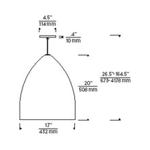 Load image into Gallery viewer, Signal Grande Pendant Light - line drawing.