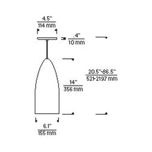 Load image into Gallery viewer, Signal Pendant Light - line drawing.