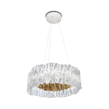 Load image into Gallery viewer, Accordeon LED Chandelier in Gold.