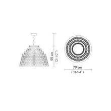 Load image into Gallery viewer, Charlotte Half Pendant Light - line drawing.