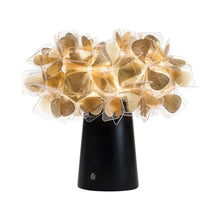 Load image into Gallery viewer, Clizia LED Battery Table Lamp in Gold/Dark Base.