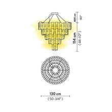 Load image into Gallery viewer, La Lollona LED Pendant Light - line drawing.