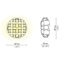 Load image into Gallery viewer, Mida Ceiling / Wall Light - line drawing.