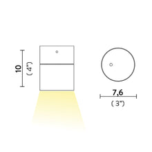 Load image into Gallery viewer, Nuvem LED Spot Light for Nuvem Ceiling / Wall Light - line drawing.