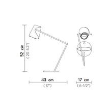 Load image into Gallery viewer, Overlay LED Table Lamp - line drawing.