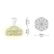 Load image into Gallery viewer, Quantica Pendant Light - line drawing.