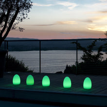Load image into Gallery viewer, Egg Bluetooth Outdoor LED Lamp in Outside Area.