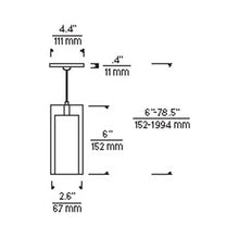 Load image into Gallery viewer, Solitude Low Voltage Pendant Light - line drawing.