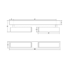 Load image into Gallery viewer, Haim Aimable LED Double Wall Light - line drawing.
