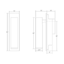 Load image into Gallery viewer, Haim Aimable LED Recessed Headboard Lamp - line drawing.