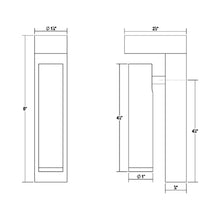Load image into Gallery viewer, Haim Aimable LED Wall Light - line drawing.
