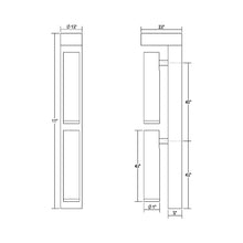 Load image into Gallery viewer, Haim Aimable LED Wall Light - line drawing.