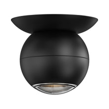 Load image into Gallery viewer, Hemisphere LED Flush Mount Ceiling Light in Textured Black.