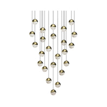 Load image into Gallery viewer, Grapes® 24-Light Round LED Multipoint Pendant Light in Brass/Medium Bulb.