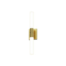 Load image into Gallery viewer, Scepter LED Bath Wall Light in Satin Brass (Small).