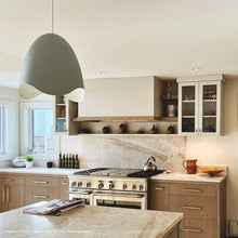 Load image into Gallery viewer, Waveforms™ Bell LED Pendant Light in dining room.