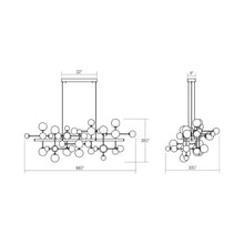 Load image into Gallery viewer, Nebula™ LED Bar Pendant Light - line drawing.
