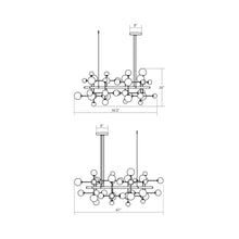 Load image into Gallery viewer, Nebula™ LED Pendant Light - line drawing.