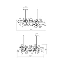 Load image into Gallery viewer, Nebula™ LED Pendant Light - line drawing.