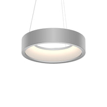 Load image into Gallery viewer, Tromme™ LED Pendant Light in Bright Satin Aluminum (18-Inch Short).