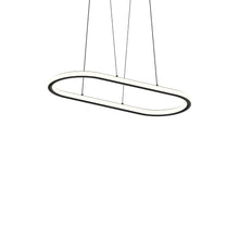 Load image into Gallery viewer, Luna Racetrack LED Pendant Light in Satin Black (Small).